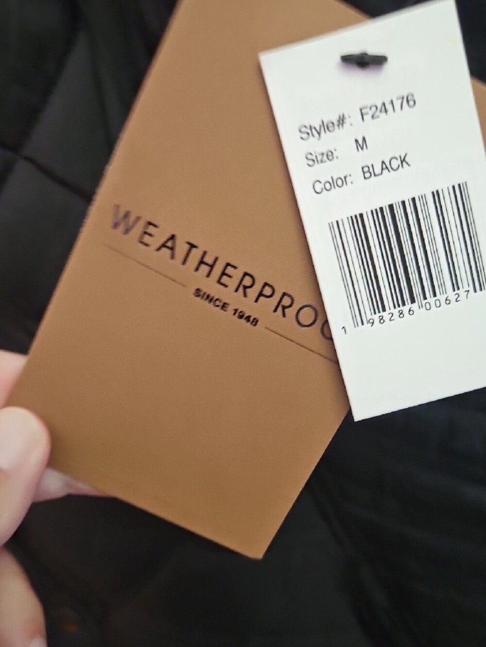 Weatherproof Black Quilted Long Puffer Vest with Stand Collar - Picture 2 of 7